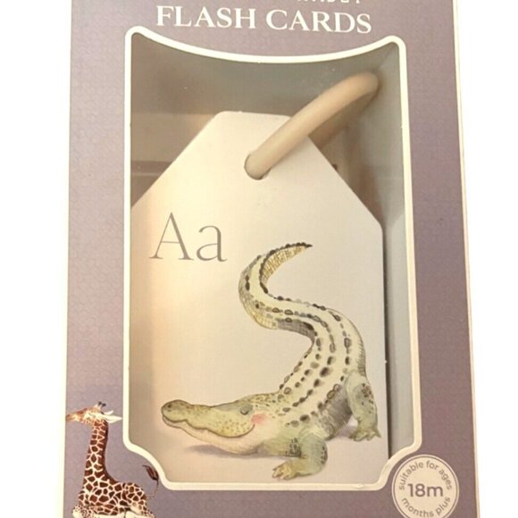 Animal Alphabet Flash Cards Berry Lane 26 Double Sided Illustrated Non-Toxic New - Picture 3 of 8